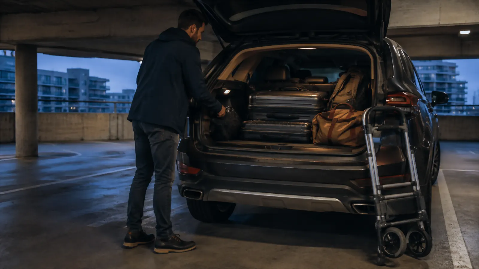 SPACEKEEPER Luggage Cart Review: Months of Airport Curbs and Parking Lots